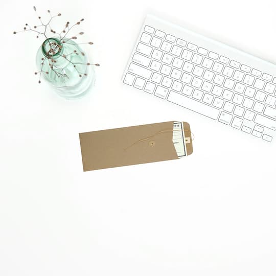 JAM Paper 4.5" x 10.375" Brown Kraft Policy Business Envelopes, 50ct.
